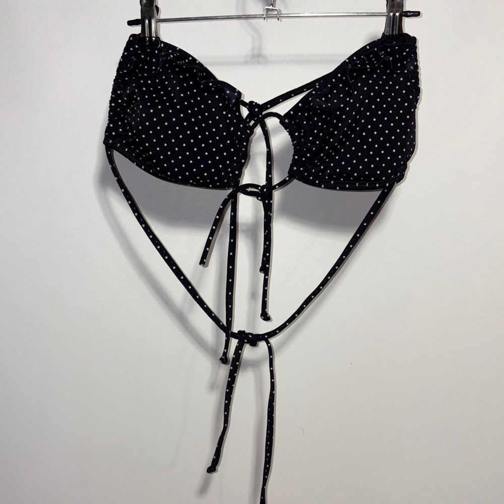 Roxy Black Polka Dot Bikini Top